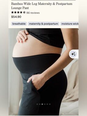 Kindred Bravely Wide-Leg Maternity & Postpartum Lounge Pant